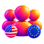 Подписчики в Инстаграме из США и Европы