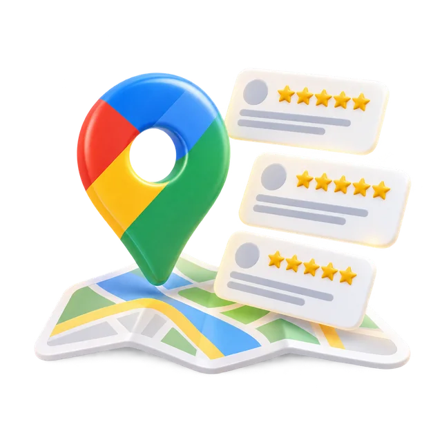 Google Maps: отзывы с текстом и оценки