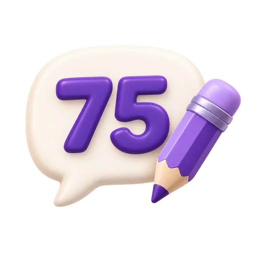 Стандарт — 75 символов