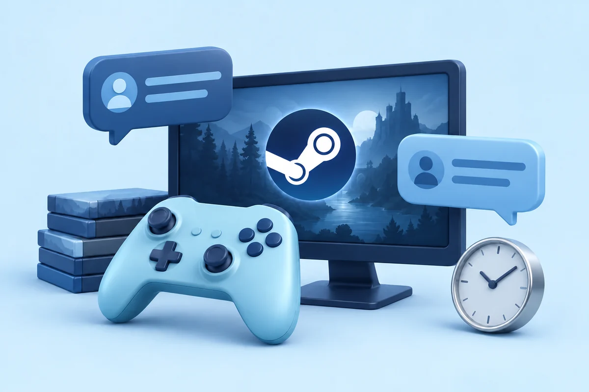Иллюстрация к условиям заказа отзывов на игру в Steam: игра, отзывы и сроки